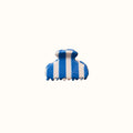 Vintage Striped Acetate Mini Hair Claw Clips 6W6HCP1681
