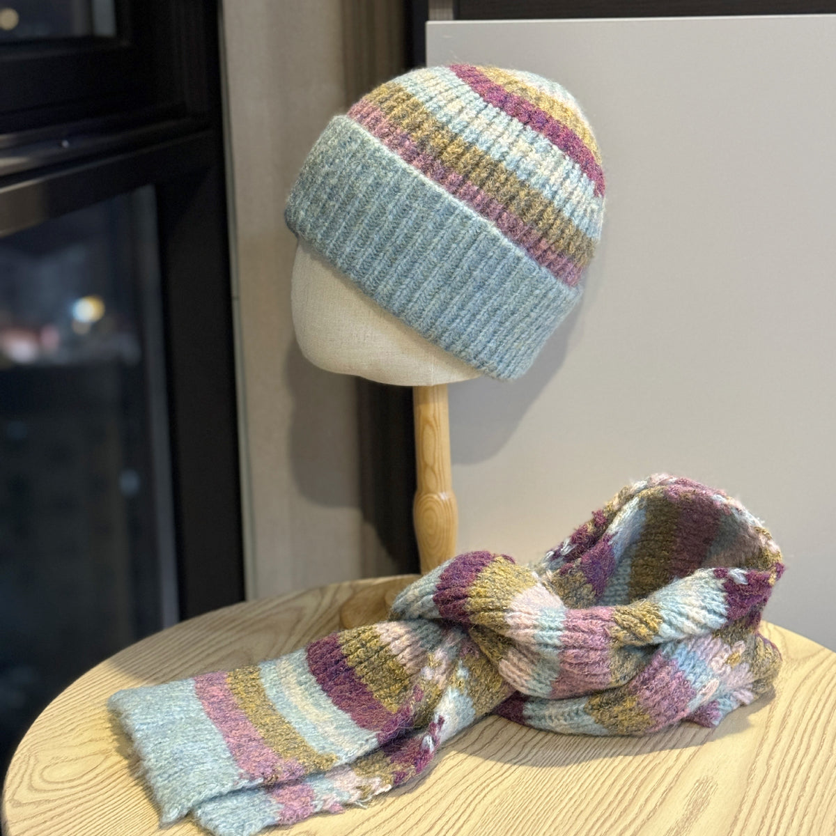 Knit Hat Scarf Set - DippedShop Wholesale - #9443