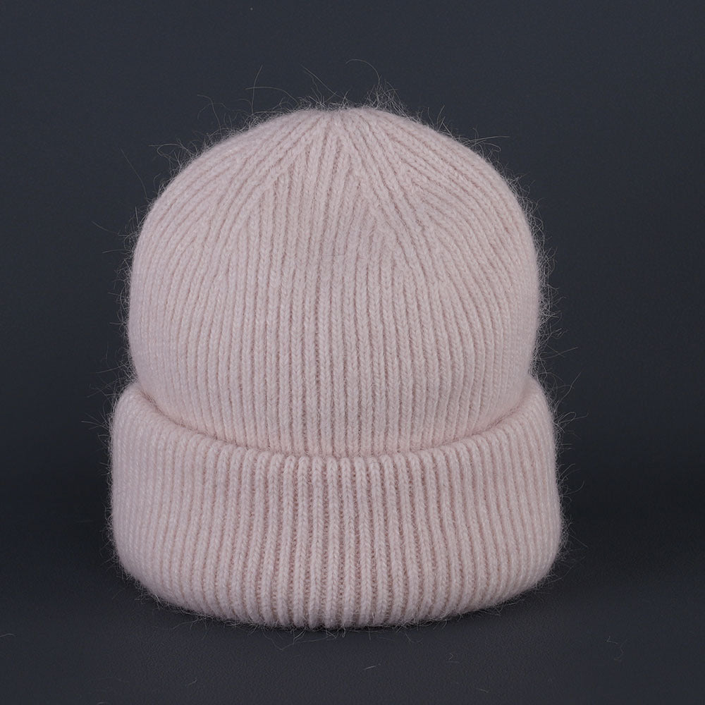 Simple Solid Warm Cuffed Ribbed Knit Beanie 6W6HAT687