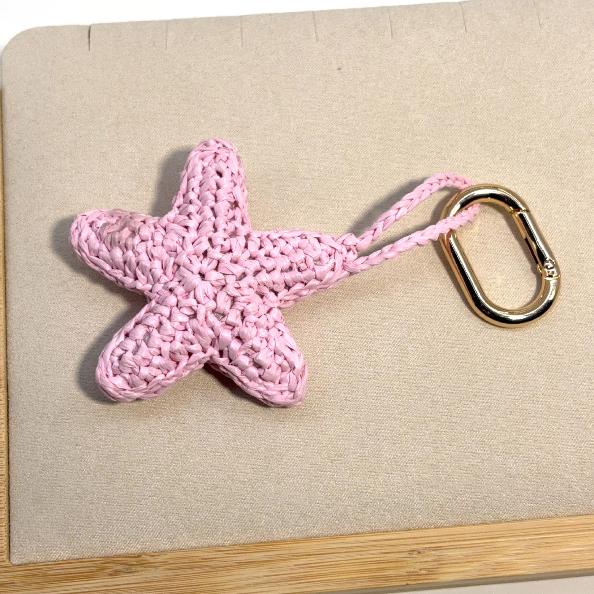 Cute Handmade Raffia Starfish Keychain Bag Charm MK2ZCAS6W10BBC47