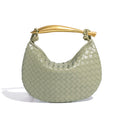 Fashion Solid Color Woven Crescent Handbag 6W10BBG2423