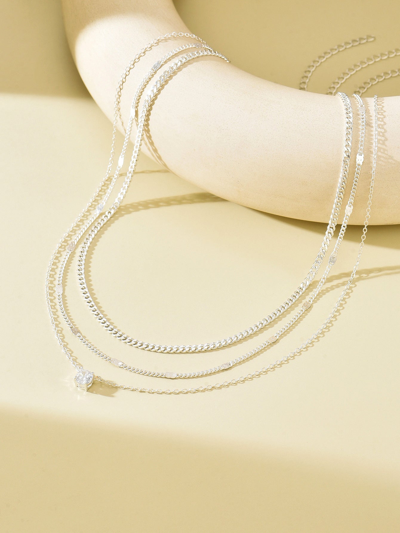 Gold Plated Layered Necklace - DippedShop Wholesale - #4643