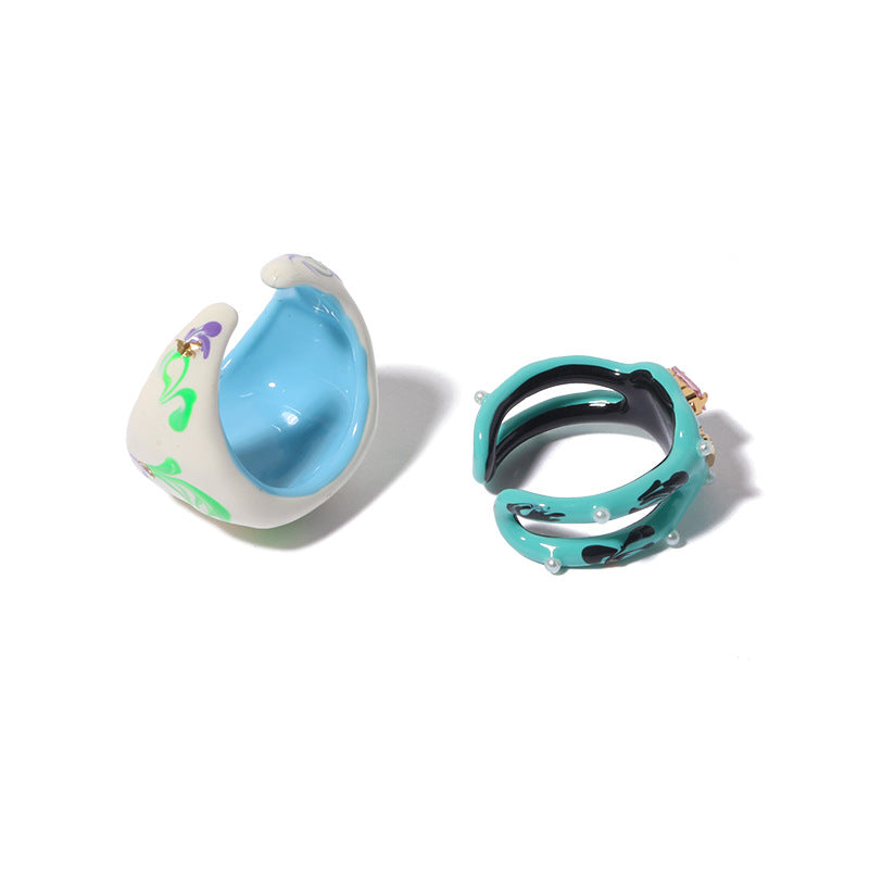 Heart Shape Diamonds Open Ring - DippedShop Wholesale - #9843