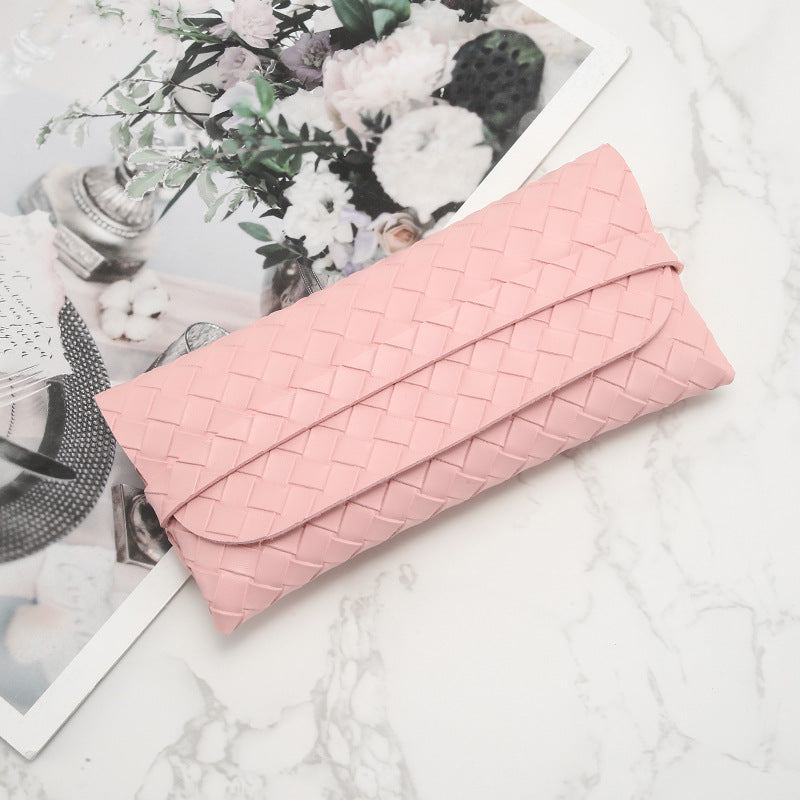Braided PU Sunglasses Case - DippedShop Wholesale - #1107