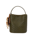 Trendy Woven Solid Color Handbag Bucket Bag 6W10BBG1987