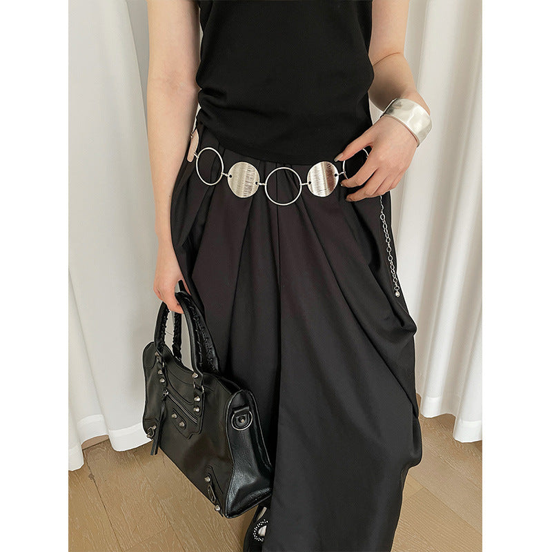 Trendy Cowgirl Cool Patchwork Wide Leather Belt 6W6JBT140