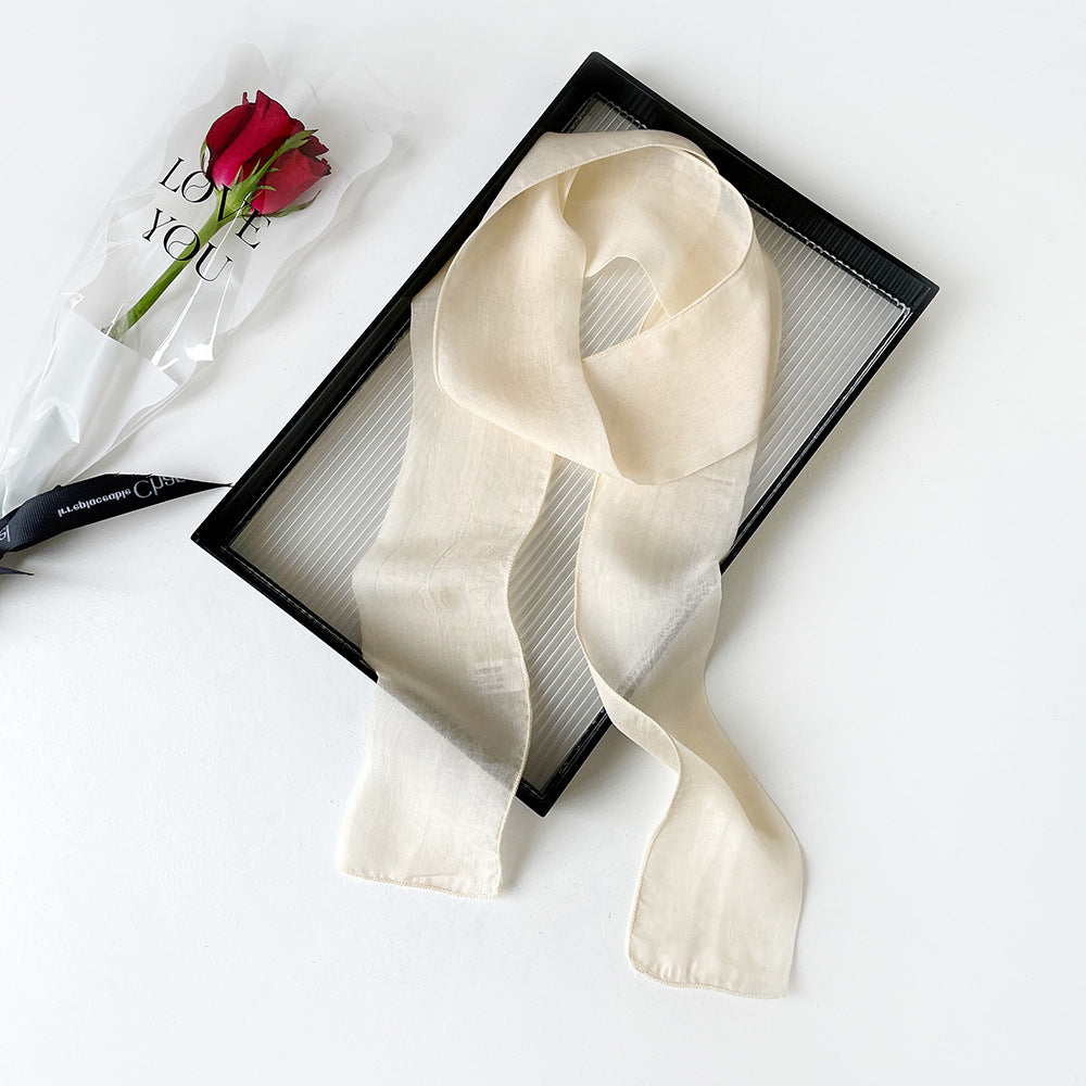 Elegant Thin Ribbon Scarf - DippedShop Wholesale - #9171