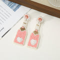 Beaded Floral Pendant Earrings - DippedShop Wholesale - #3315