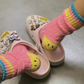 Cute Color Block Smiling Face Pattern Socks 6W8FSO1002