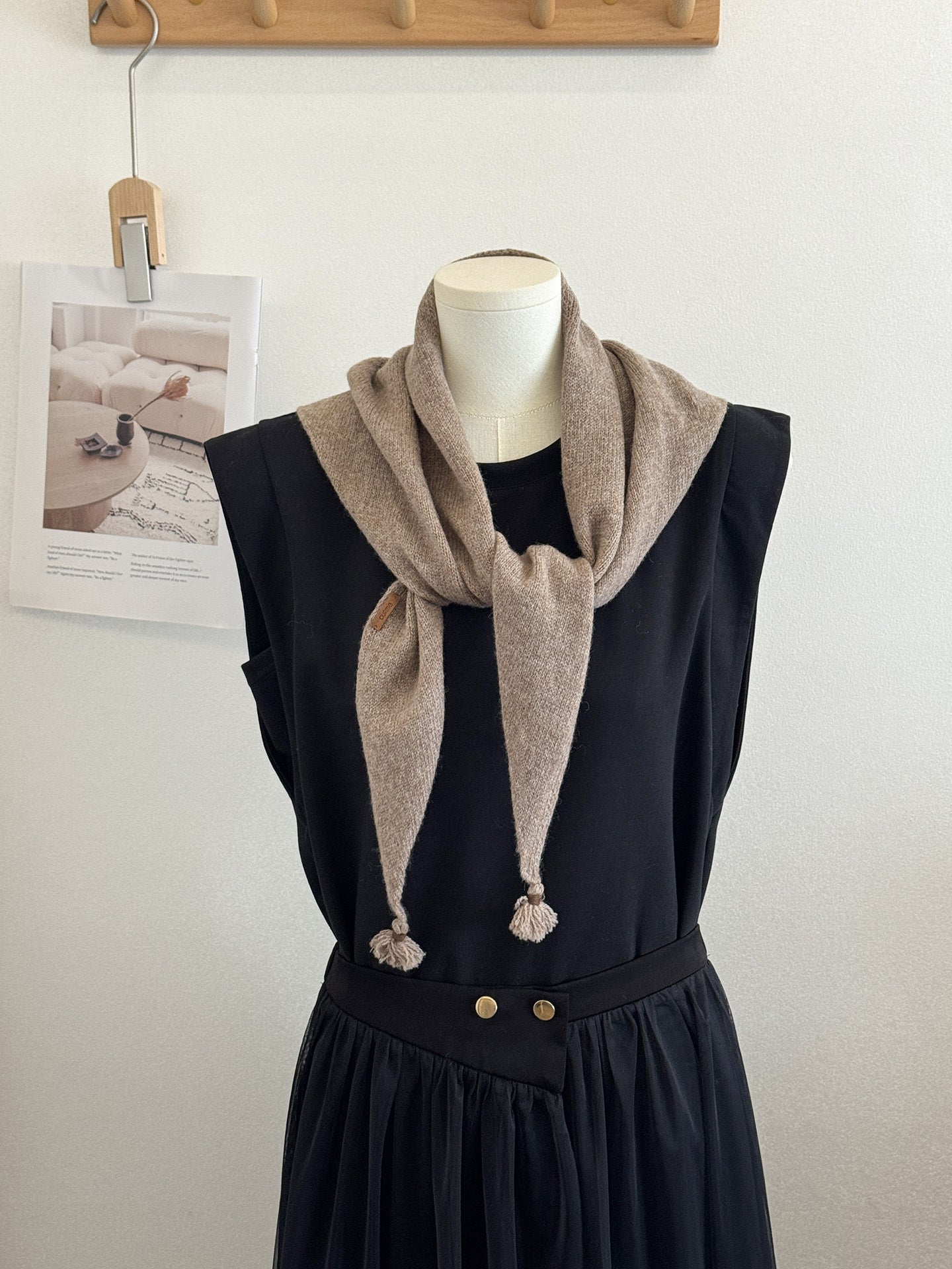 Knit Triangle Scarf - DippedShop Wholesale - #2931