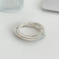 Stylish Cubic Zironia Multi-Layered Chain Bracelet 6W6JBR372