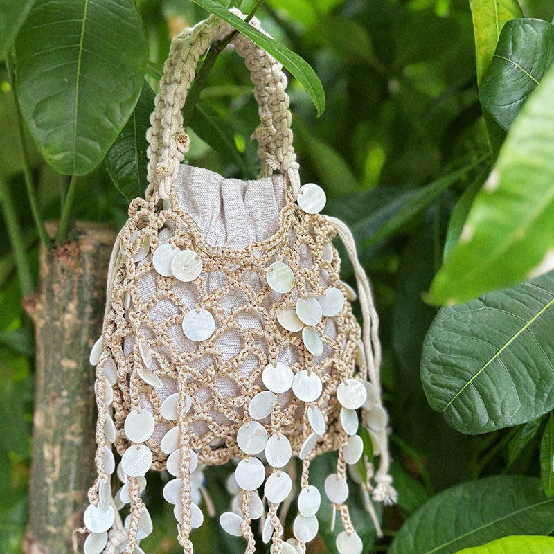 Fashion Hollow Out Shell Hand-Woven Handbag 8BW6BBG412