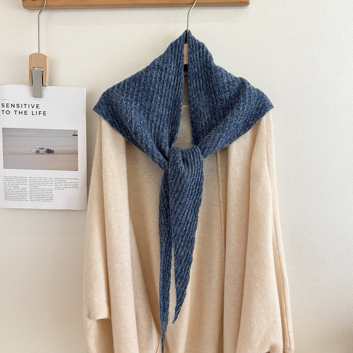 Trendy Solid Color Knit Shawl Triangle Scarf 6W6NSC102