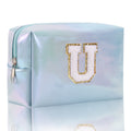 Simple Initial Letter Embroidered Portable Makeup Bag 6S10BOB1037