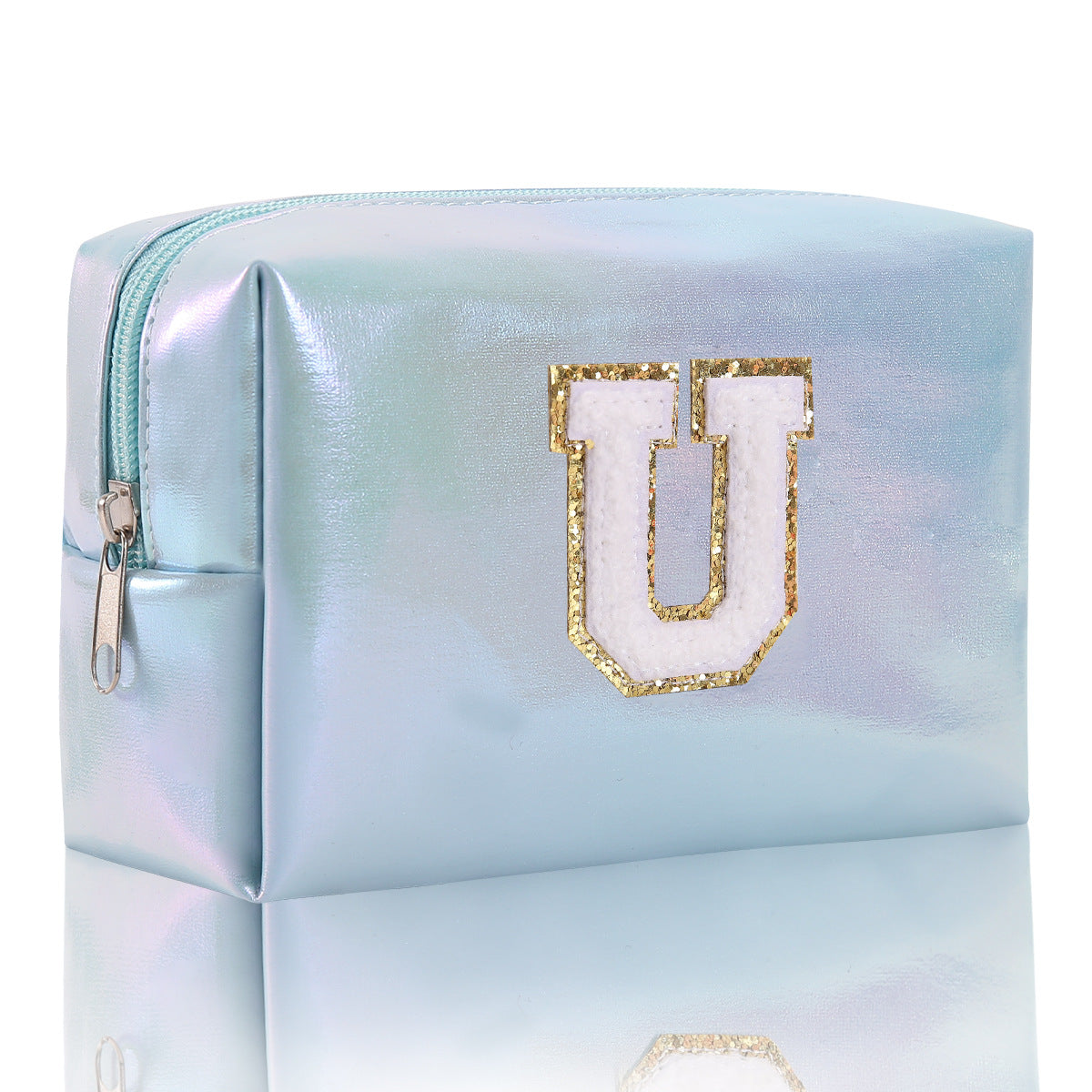 Simple Initial Letter Embroidered Portable Makeup Bag 6S10BOB1037