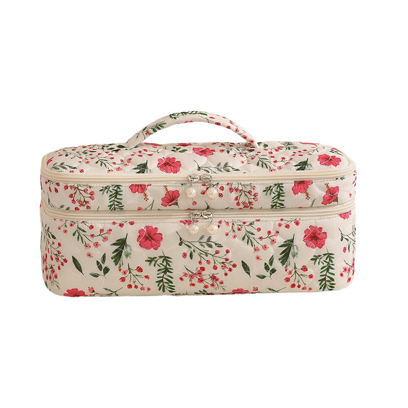 Minimalist Quilt Shell Double Layer Cosmetic Bag 6S5CO123