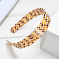 Minimalist Color Block Plaid Pattern Acetate Headband MK2PIM6W6HBD64