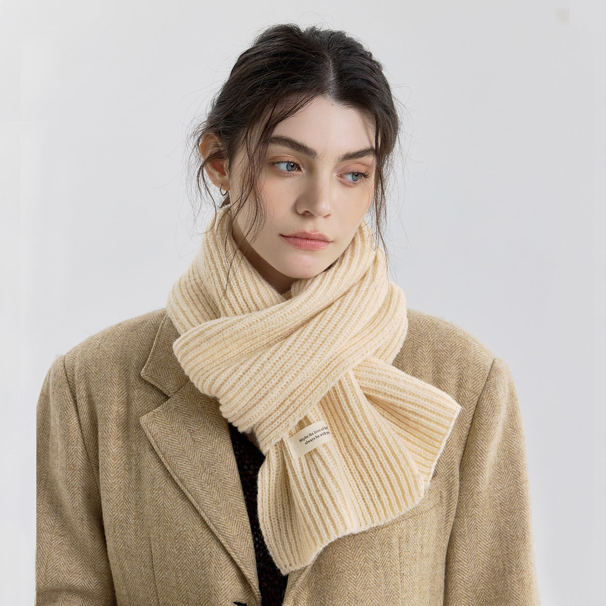 Versatile Knit Imitation Cashmere Scarf 6W6NSW251