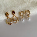 Retro Gold Plated Geometry Pea - DippedShop Wholesale - #5427