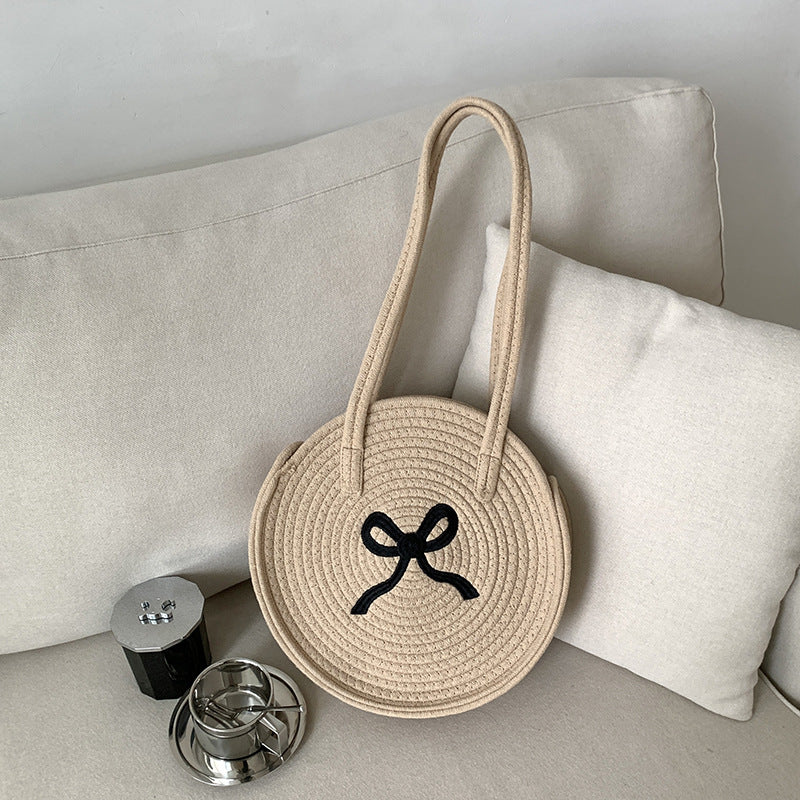 Minimalist Straw Woven Shoulder Bag - DippedShop Wholesale - #9363