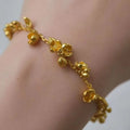 Gold Plated Flower Chain Bracelet - DippedShop Wholesale - #4195