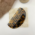 Vintage Leopard Half-Moon Acetate Hair Combs MK2PPM6CT5CB38