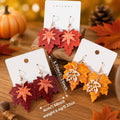Maple Leaf Dangle Earrings - DippedShop Wholesale - #5043