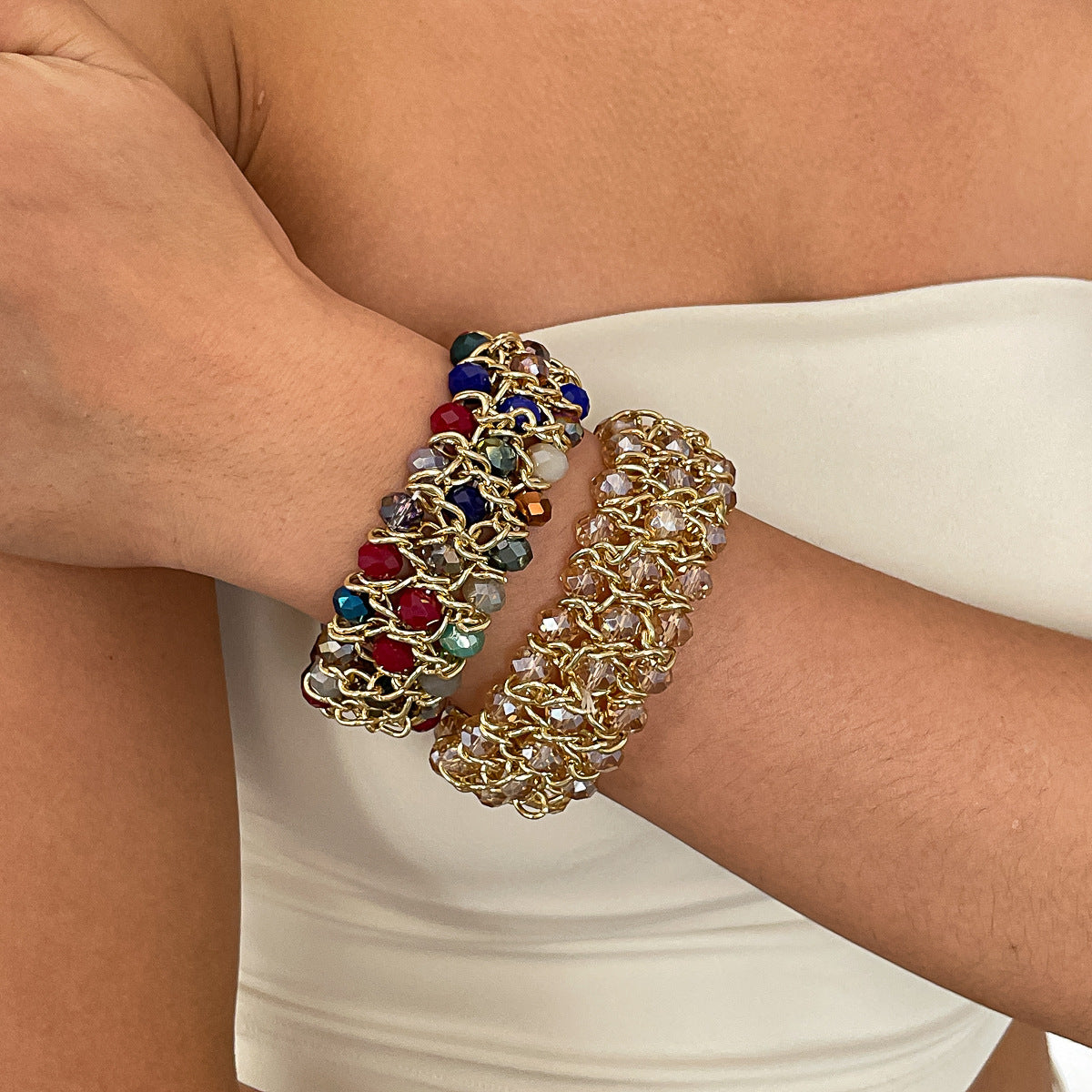 Luxury Gold Plated Coloured Glaze Bracelets 6W6JBR494