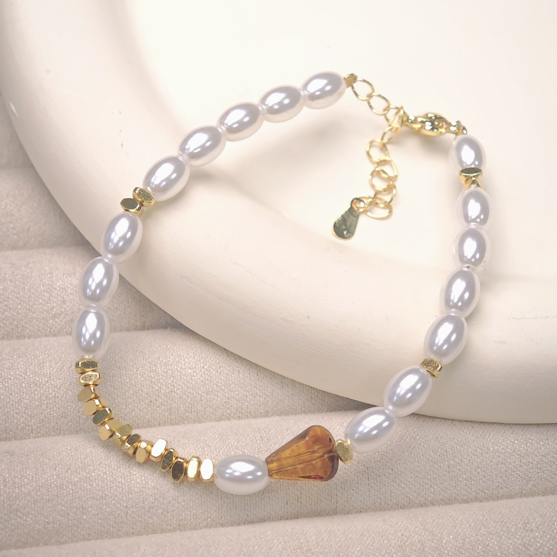 Pearl Natural Stone Bracelet - DippedShop Wholesale - #5539