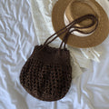 Stylish Solid Color Hollow Handmade Underarm Bag 8CW6BBG527L