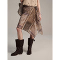 Trendy Asymmetrical Plaid Paisley Print Hip Scarf 6W1SL40