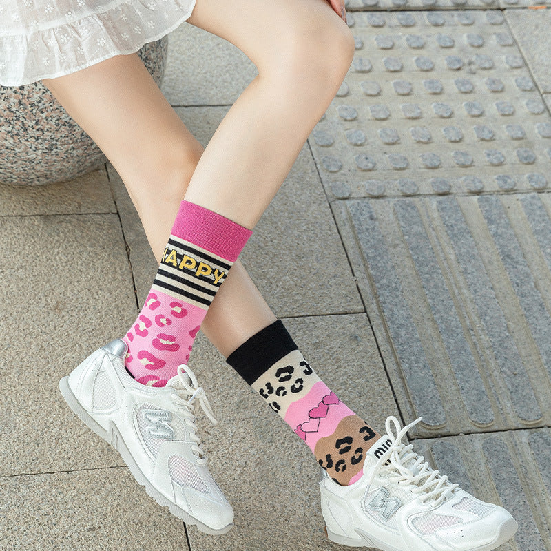 Asymmetrical Cartoon Crew Socks - DippedShop Wholesale - #6339