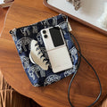 Minimalist Elephant Embroidery Crossbody Phone - DippedShop Wholesale - #7827