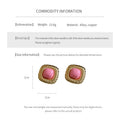 Twisted Rope Gold Square Stud Earrings 6W6JER775