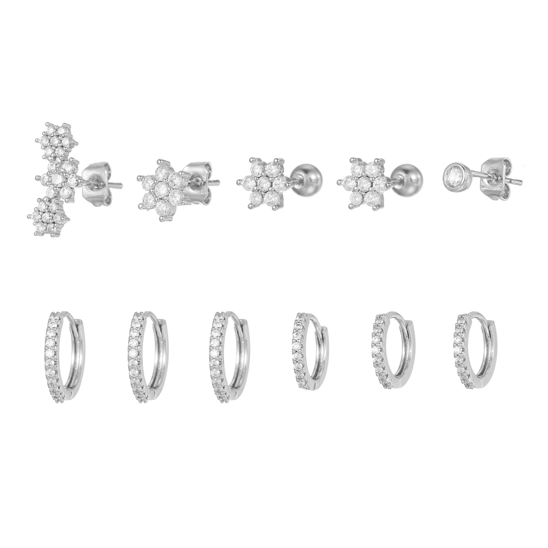 Trendy Cubic Zirconia Floral S - DippedShop Wholesale - #0067