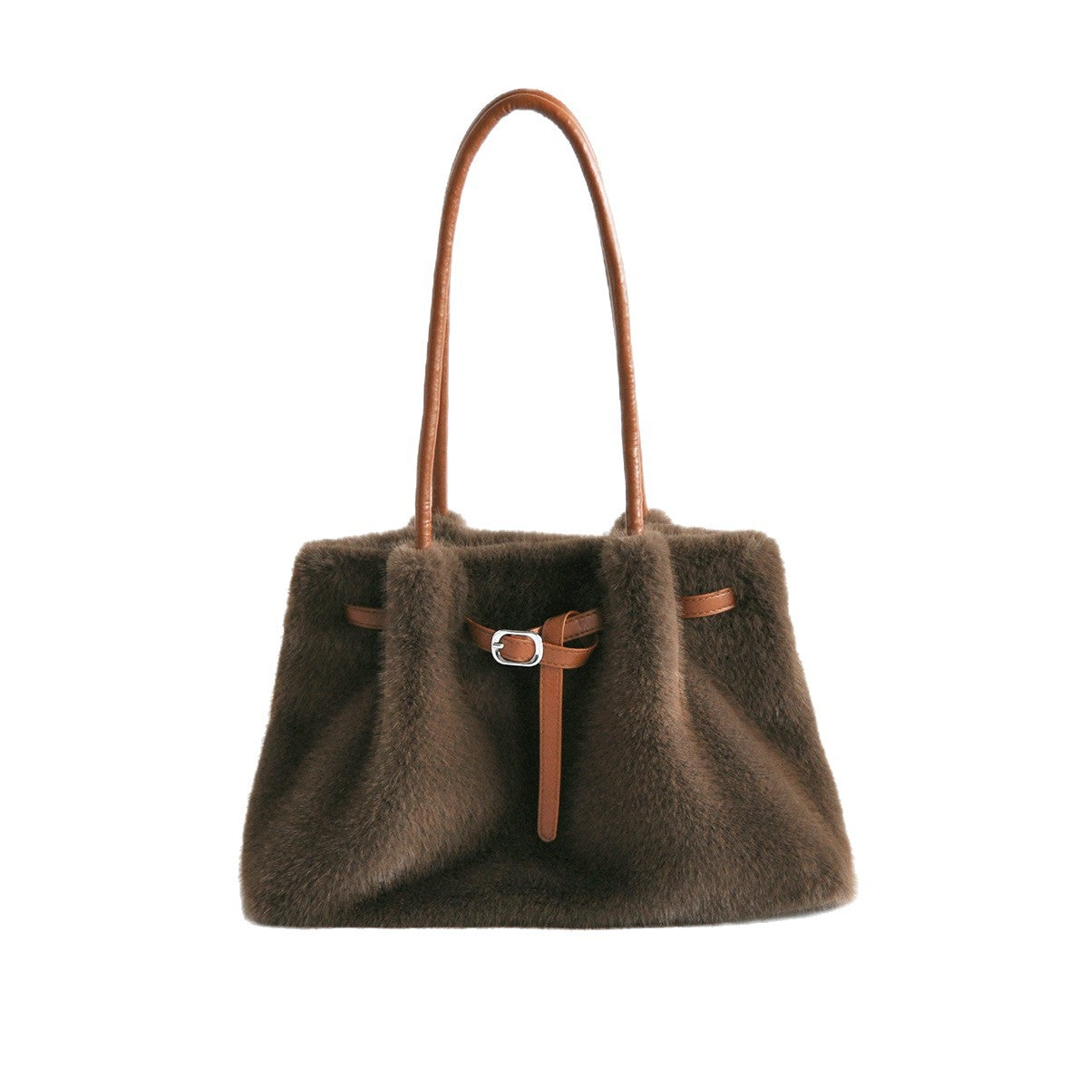 Fashion Fuzzy Plush Large Capacity Tote Bag 6W10BBG2357