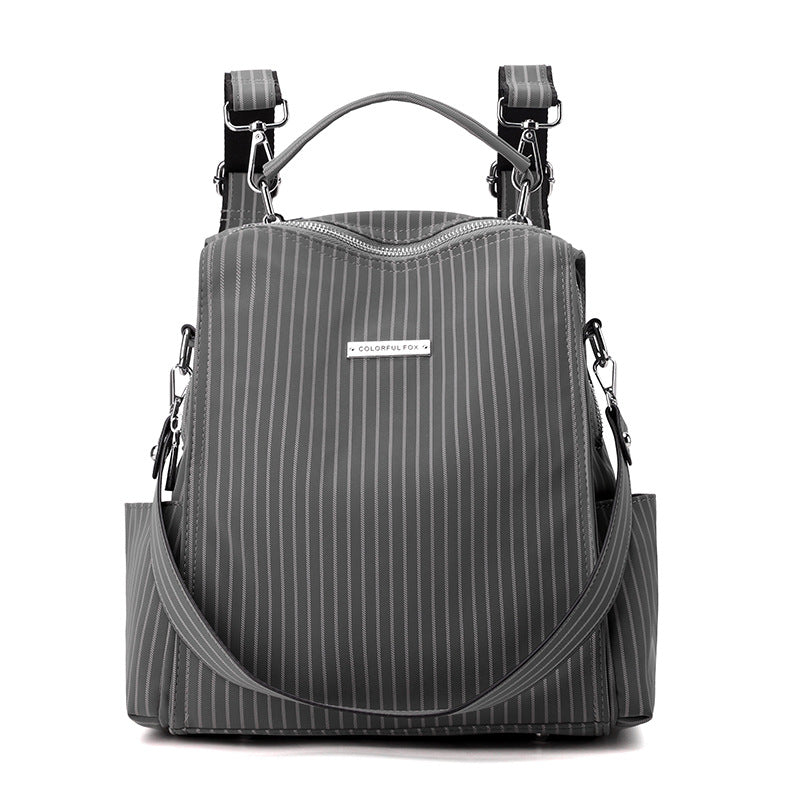 Minimalist Striped Large Capacity Backpack 6S10BBG1456