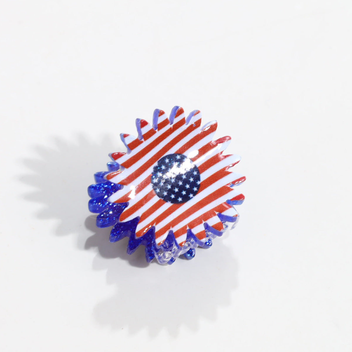 Stylish USA Flag Love Shape Nonslip Hair Clip 8AS6HCP58T