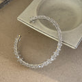 Elegant Solid Color Crystal Open Cuff Bracelet 6W6JBR579