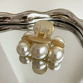 Elegant Gold Pearl Geometric Large Hair Claw MK2MBEP6W6HCP365