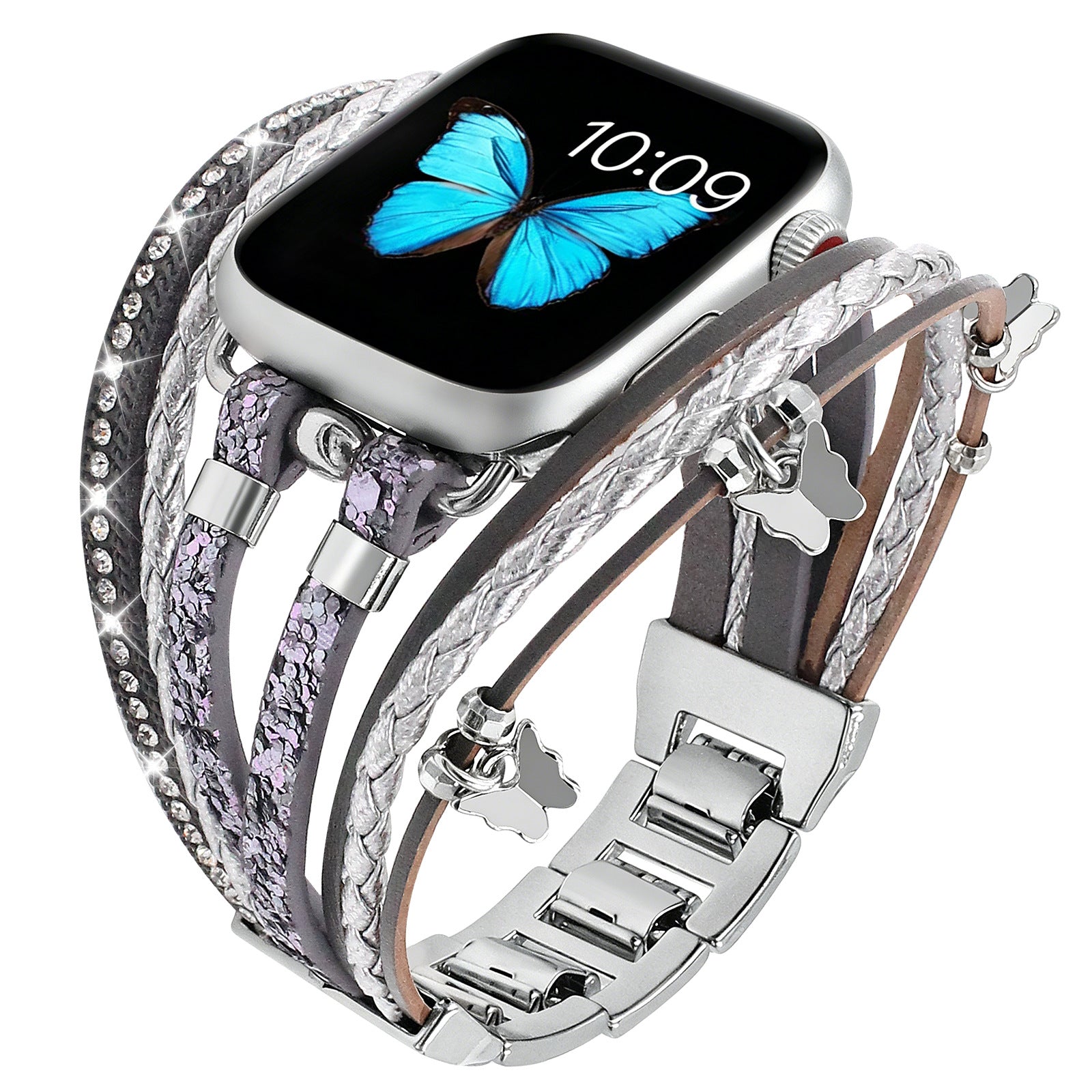 Elegant Rhinestones Multi Layer Watch Band 6W6JWA95