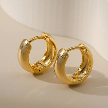 Gold Simple Small Hoop Earrings DPJE1219