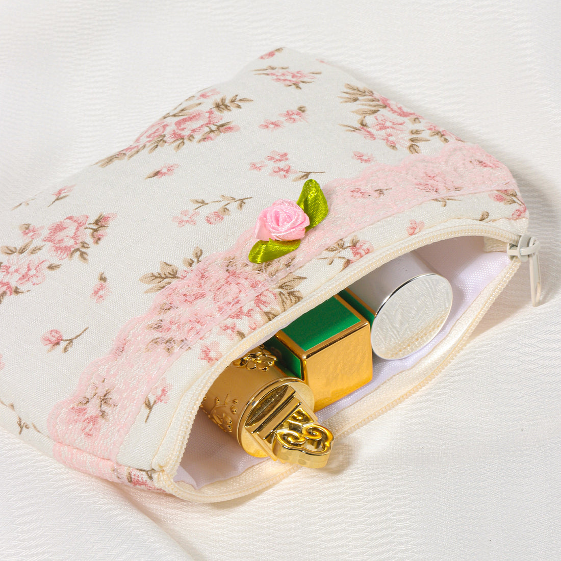 Lace Bowknot Cosmetic Bag - DippedShop Wholesale - #2803