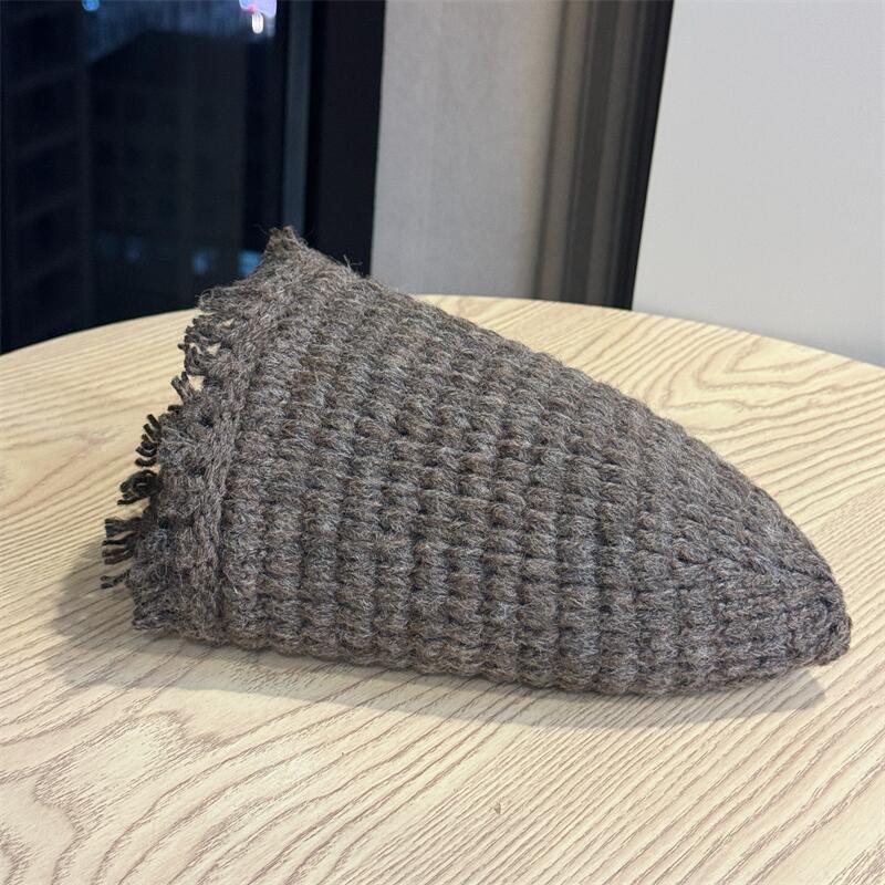 Fringe Trim Knit Bucket Hat - DippedShop Wholesale - #4499