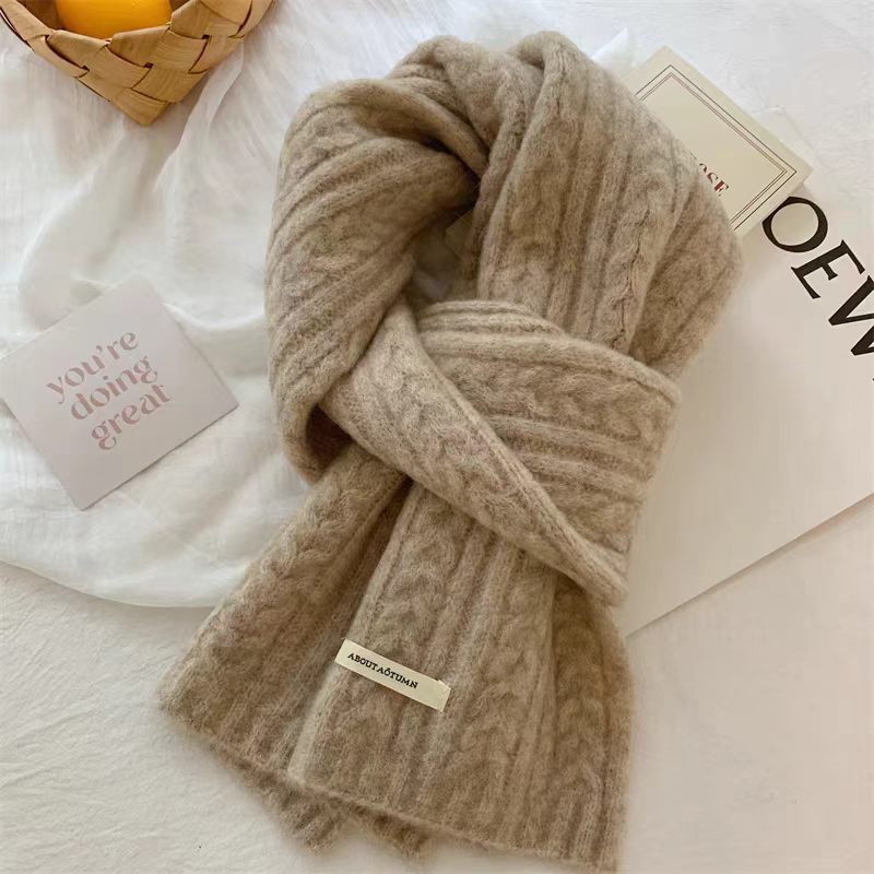 Mini Cable Knit Scarf - DippedShop Wholesale - #8739