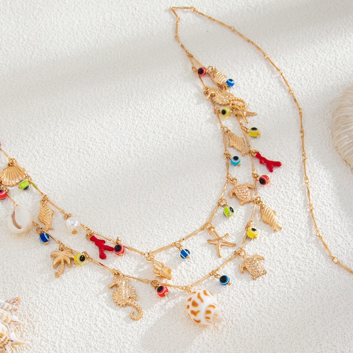 Sexy Beach Starfish Shell Layered Waist Chain 8ZA6JBC72L