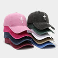 Solid Cross Embroidery Baseball Cap - DippedShop Wholesale - #9779