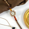Minimalist Square Quartz Bangle Bracelet Wrist Watch MK2SSAS6W6JWA10
