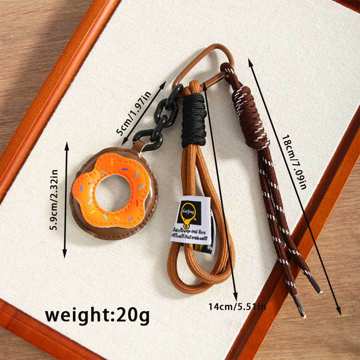 Leather Braided Bag Charm - DippedShop Wholesale - #7603