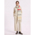 Striped Mohair Tassel Scarf - DippedShop Wholesale - #1459